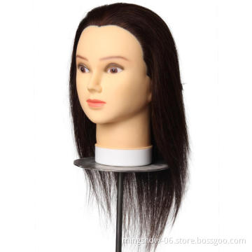 Human hair dummy mannequin head with hair training cheap